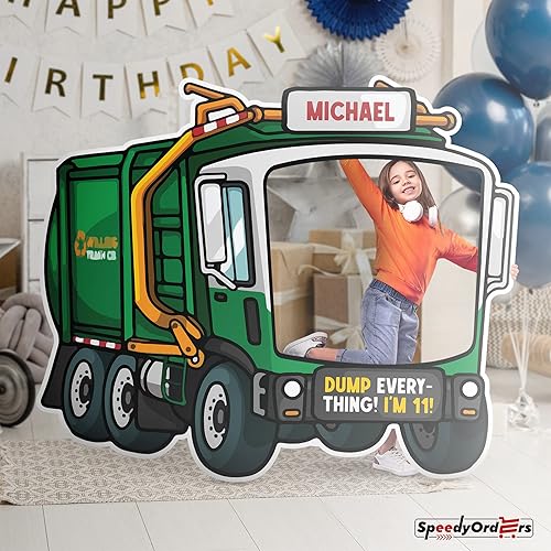 Miniatura 2 de Marco personalizado para cabina de fotos de camión de basura, accesorio para selfies, un accesorio de fotos imprescindible para una fiesta de