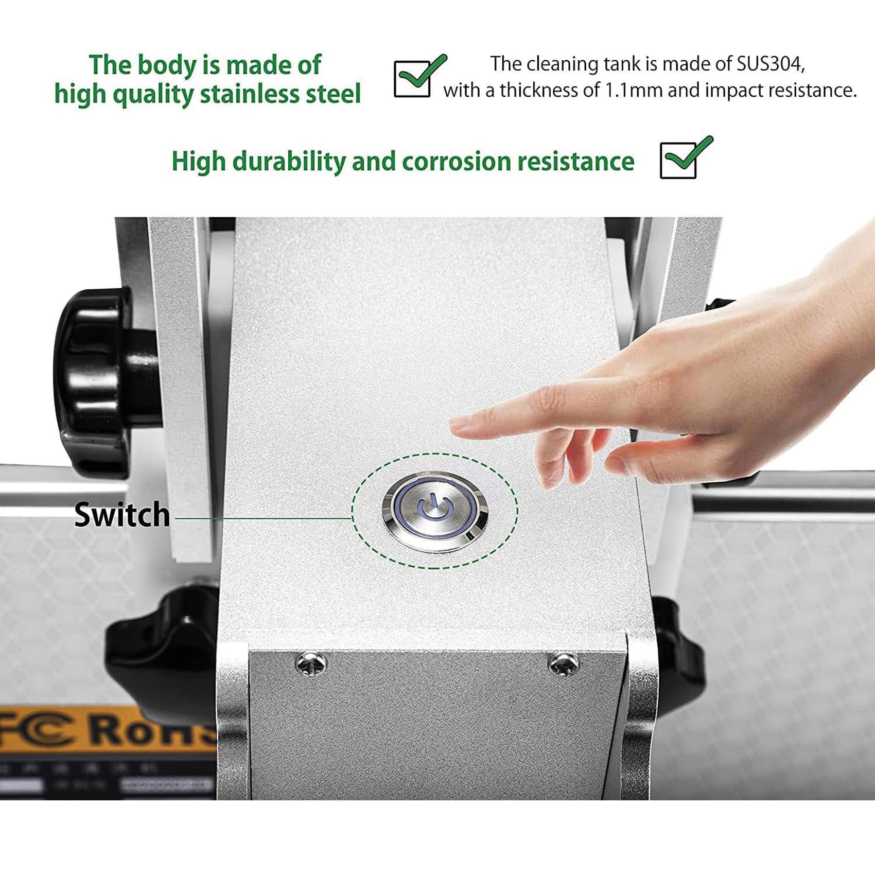 Pulitore a ultrasuoni per dischi in vinile, 6 l, con riscaldatore e timer, sistema di pulizia rotativo automatico con stendibiancheria, per 1-6 dischi contemporaneamente