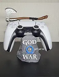 Suporte Para Controle PS5 e PS4 com o tema God Of War + Machado Leviathan RAGNAROK