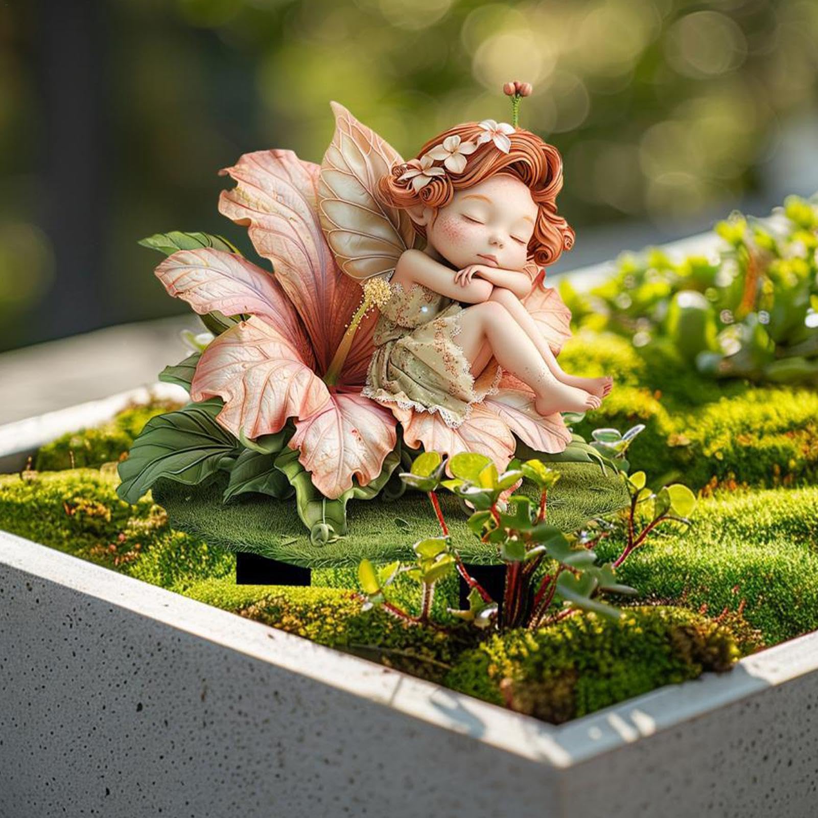 Mayweed Fairy_妖精_フェアリー_フィギュア Amazon.co.jp: Ebros 美しい緑の森の妖精 Arendelle 赤い髪で