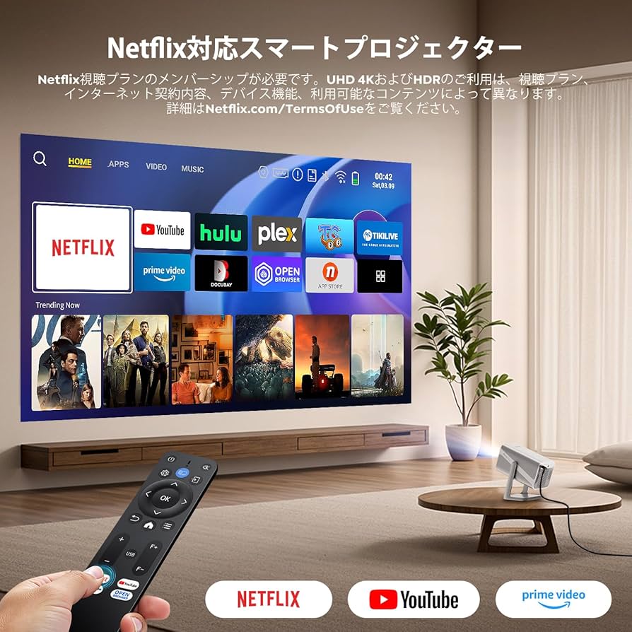 Amazon.co.jp: プロジェクター 家庭用【Netflixライセンス&20WDolby