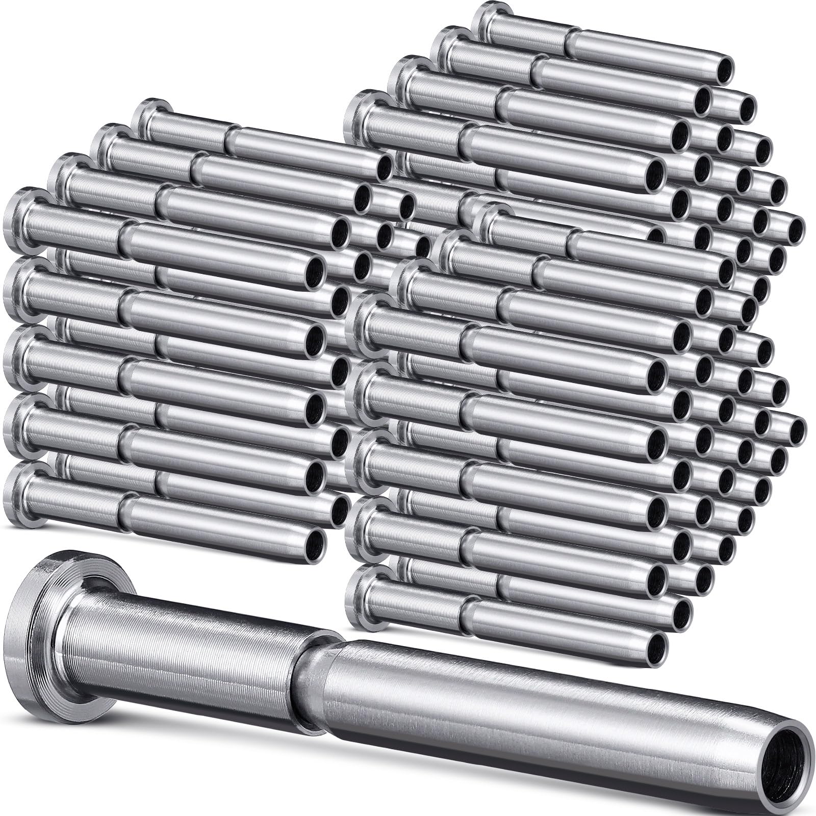 Blulu Kit di 80 cavi invisibili, in acciaio inox T316, ricevitore invisibile da 3/16" e estremità a vite prigioniera, tenditore da 0,3 cm per pali in legno/metallo, hardware per ringhiere