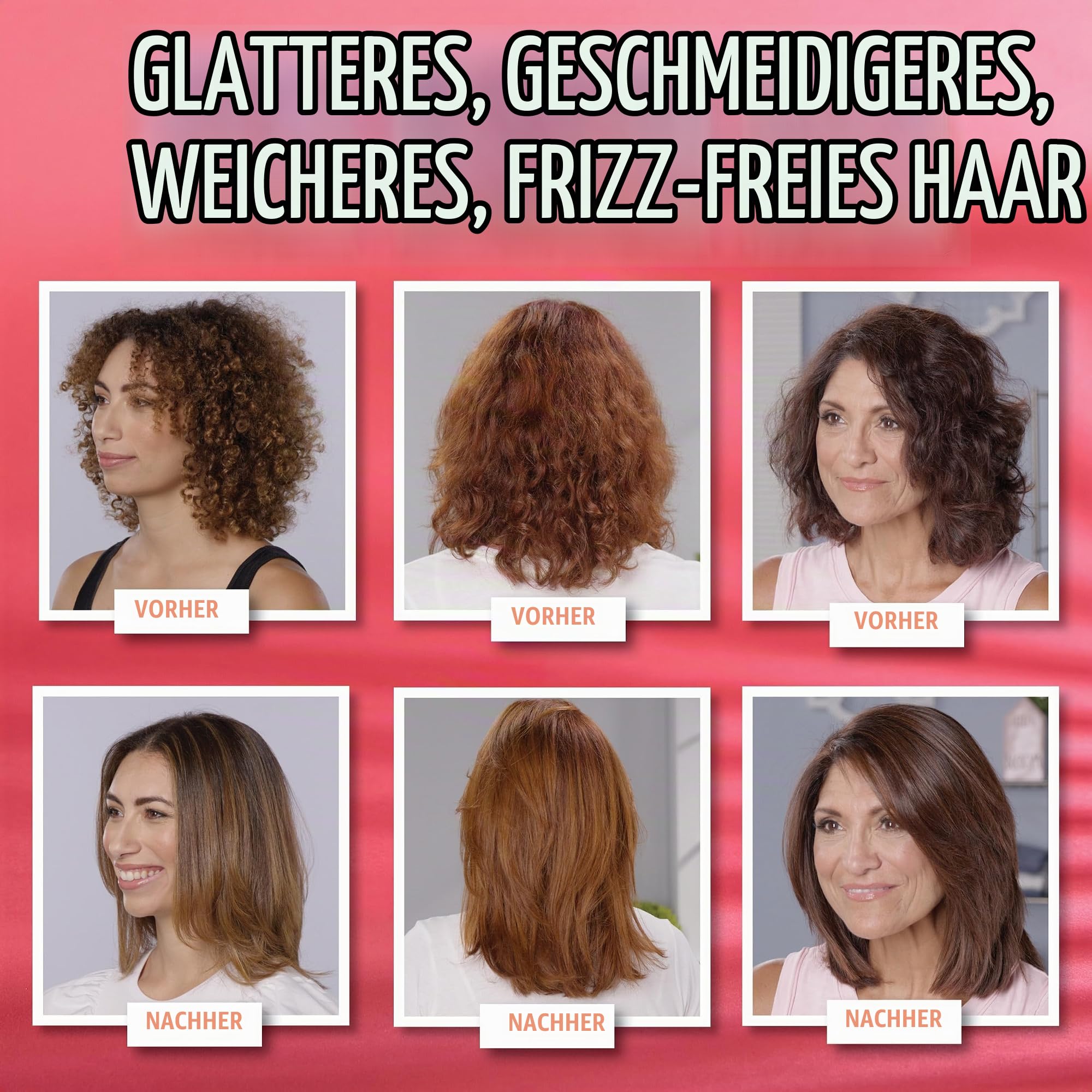 Keratin-Haarbehandlung von Brazilian Straight, Komplett-Behandlung für zu Hause, Haarglättsystem in Salon-Qualität, Trockenfönen, 100 ml