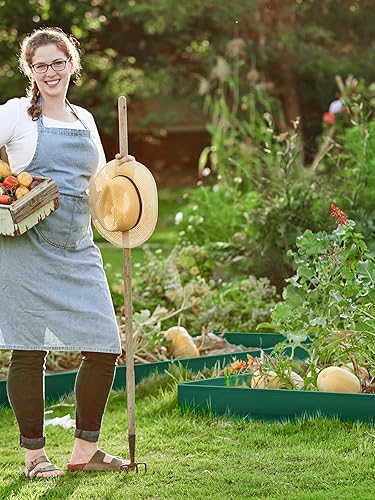Miniatura 7 de GROWNEER Borde de paisaje de 4 pulgadas de alto, 33 pies sin excavación, borde de jardín de goma con 30 grapas de jardín, 1 borde de martillo para