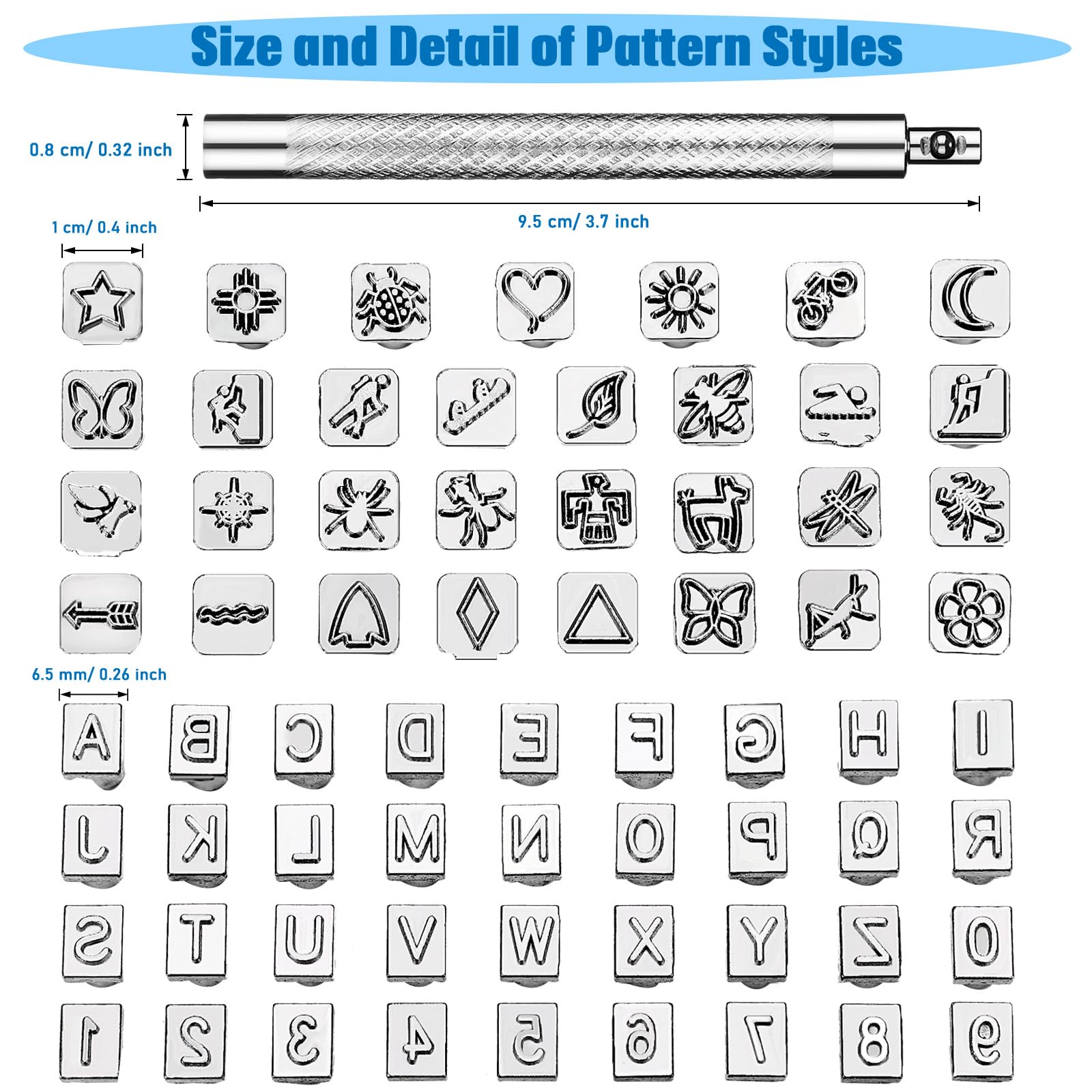Leather Stamping Kit - 70 Stamps & Tools -3