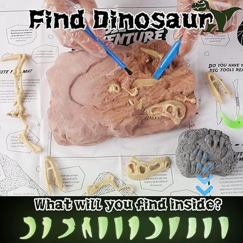 Miniatura 3 de Juguetes de dinosaurio Kit educativo de ciencia regalo para niños, Spinosaurus STEM Activtives, Dino regalos geográficos con dientes brillantes para