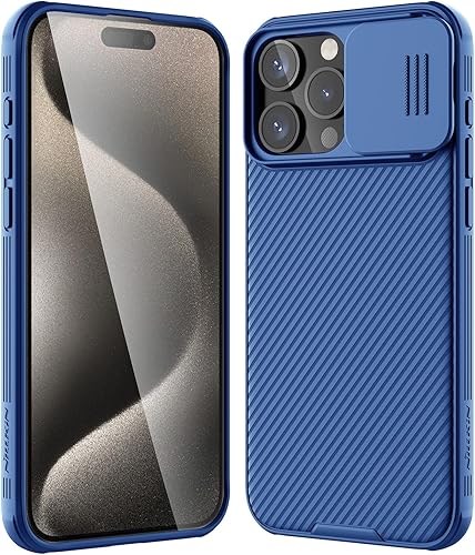 Miniatura 9 de Nillkin Funda para iPhone 15 Pro Max con funda deslizante para cámara protección mejorada de lentes protección de lente mejorada protección rígida