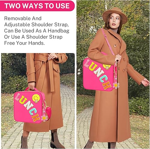 Miniatura 6 de Lonchera aislada para niñas, lonchera preparatoria para niñas adolescentes, bonita bolsa de almuerzo para niñas para niños, bolsa enfriadora grande