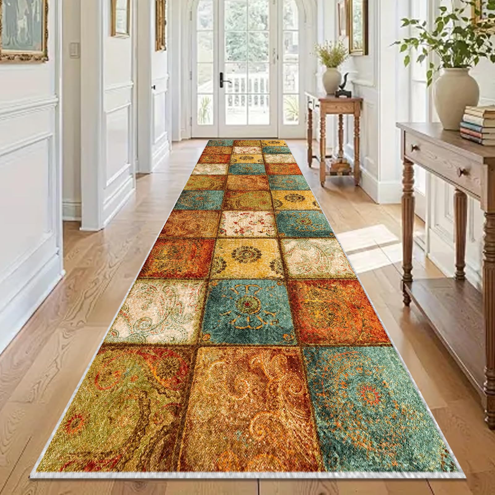 Zmywalny dywanik kuchenny długi korytarz dywaniki 60 x 500 cm antypoślizgowy dywanik do przedpokoju dywaniki antypoślizgowe nadające się do prania wąska długa mata do przedpokoju wejście do korytarza