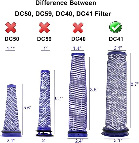 Miniatura 3 de Filtros de repuesto para aspiradoras Dyson DC65 DC66 DC41 UP13 UP20 para animales, múltiples pisos y bolas, comparados con las partes 920769-01 y