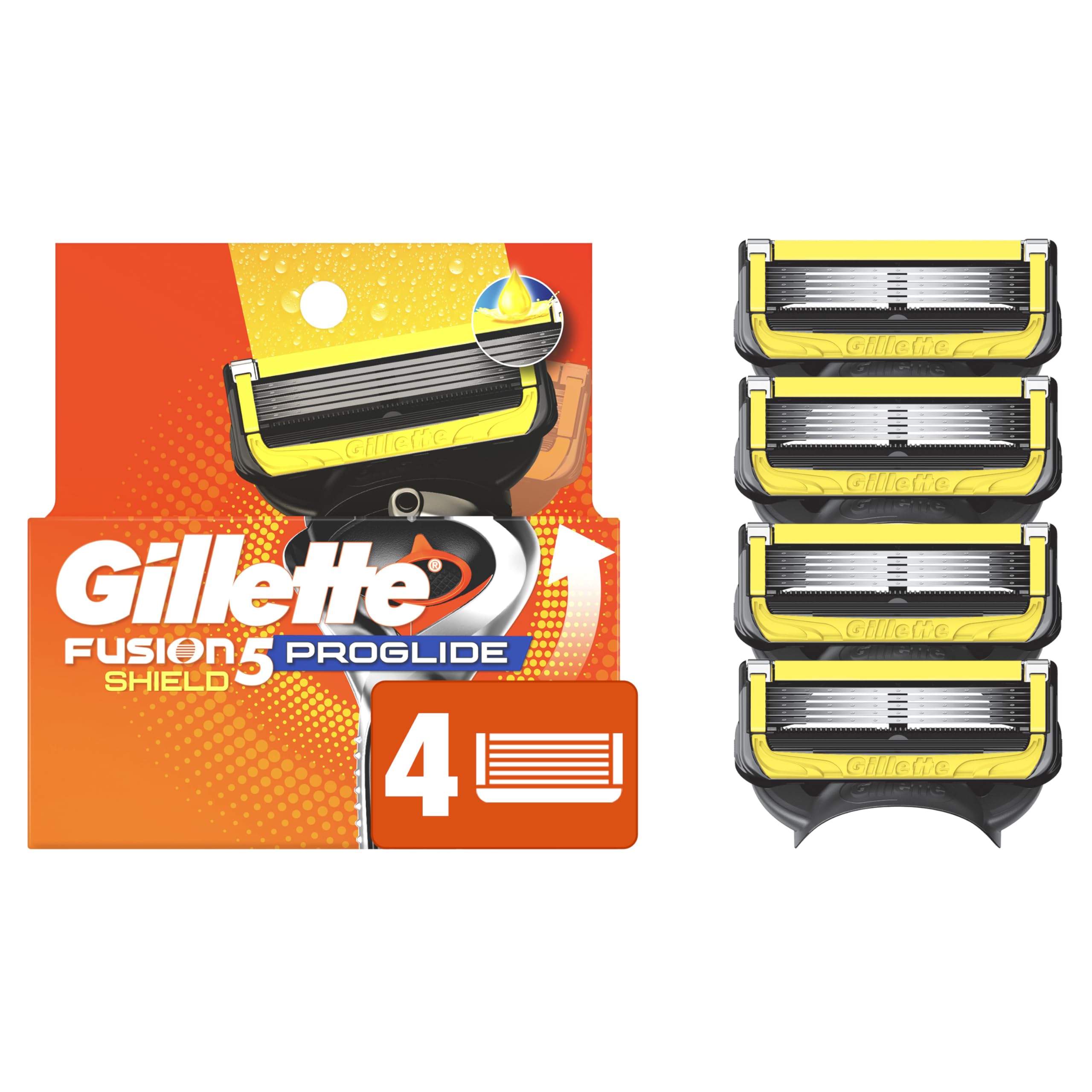 ProGlide Shield Razor Refills for Men, 4 Blade Refills