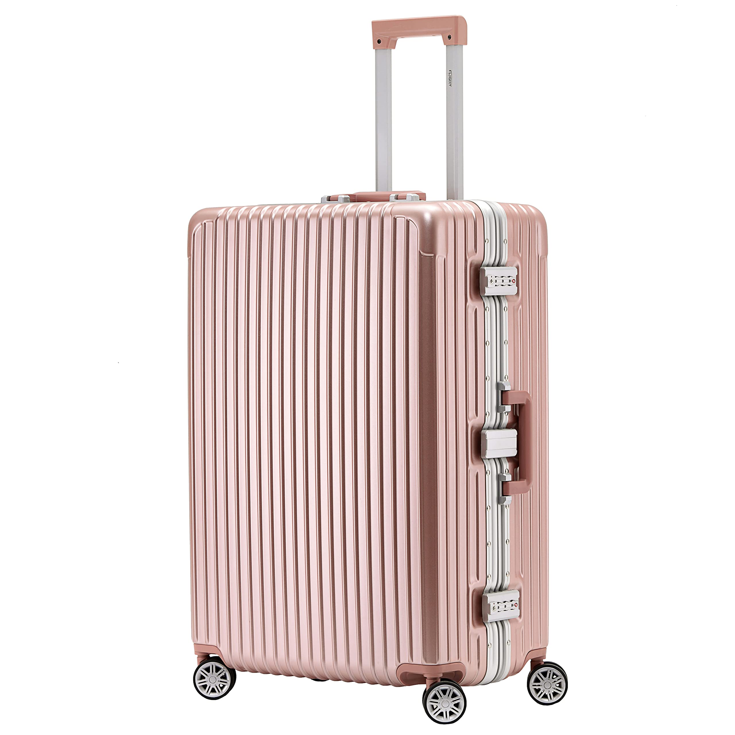 Premium Travel Suitcase - 8 Spinner Wheels - Built-in TSA Combination Lock Lightweight ABS Hard Shell Carry on Check in Luggage with Highly Durable - Approved for Over 34 Airlines