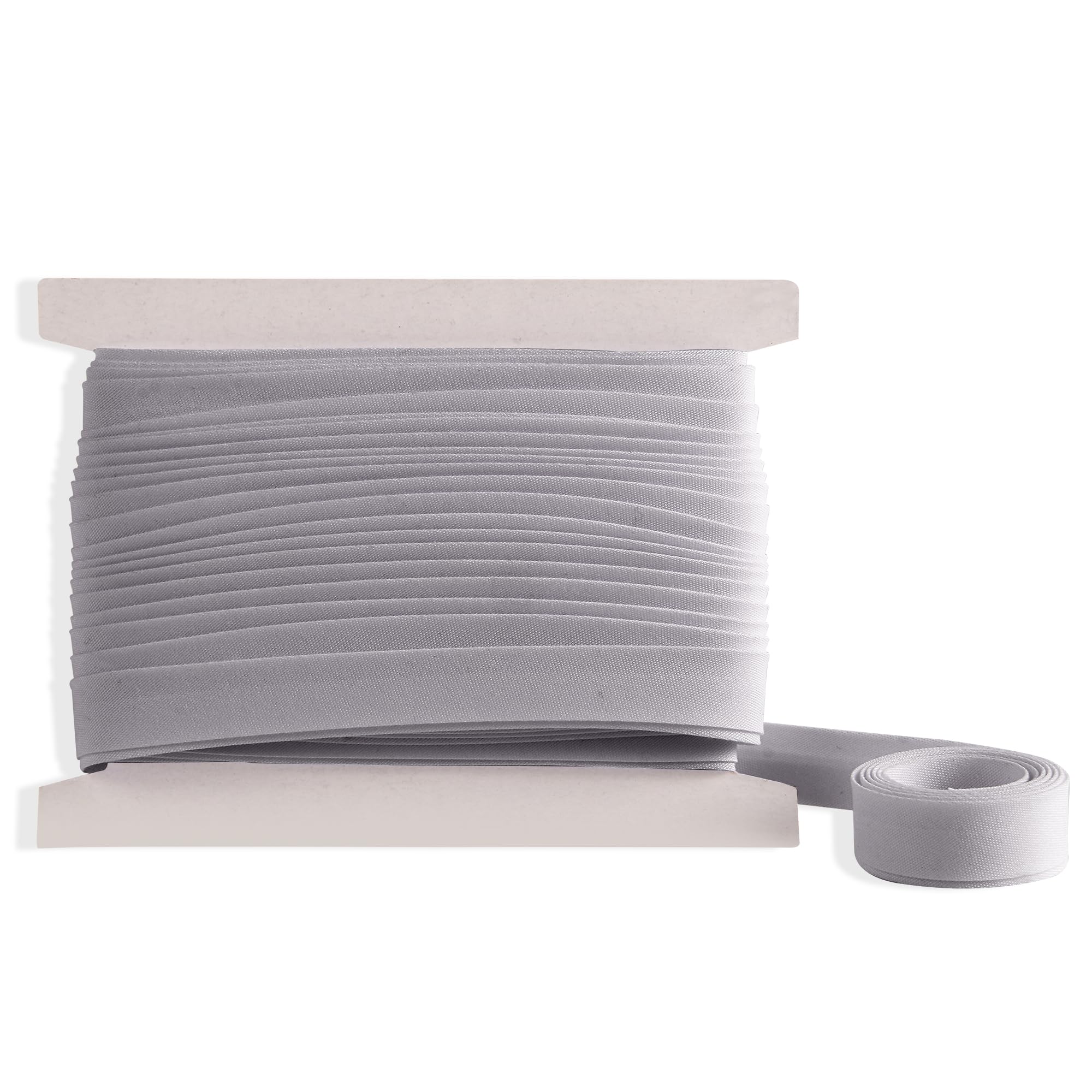 tewadoo bias tape double fold 1/2 inch – gray polyester 10 yards bias binding tape for sewing, quilt binding, hemming, seaming & piping