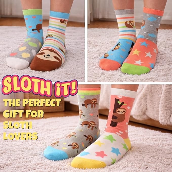 United Oddsocks Sloth It Medias Mujer Pack 6 Pares Talla 4-8 miniatura 4
