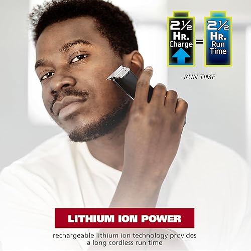 Miniatura 6 de Wahl Afeitadora de bordes y detalles recargable inalámbrica de iones de litio y recortadora de barba para hombres con carga USB - Modelo 3025950