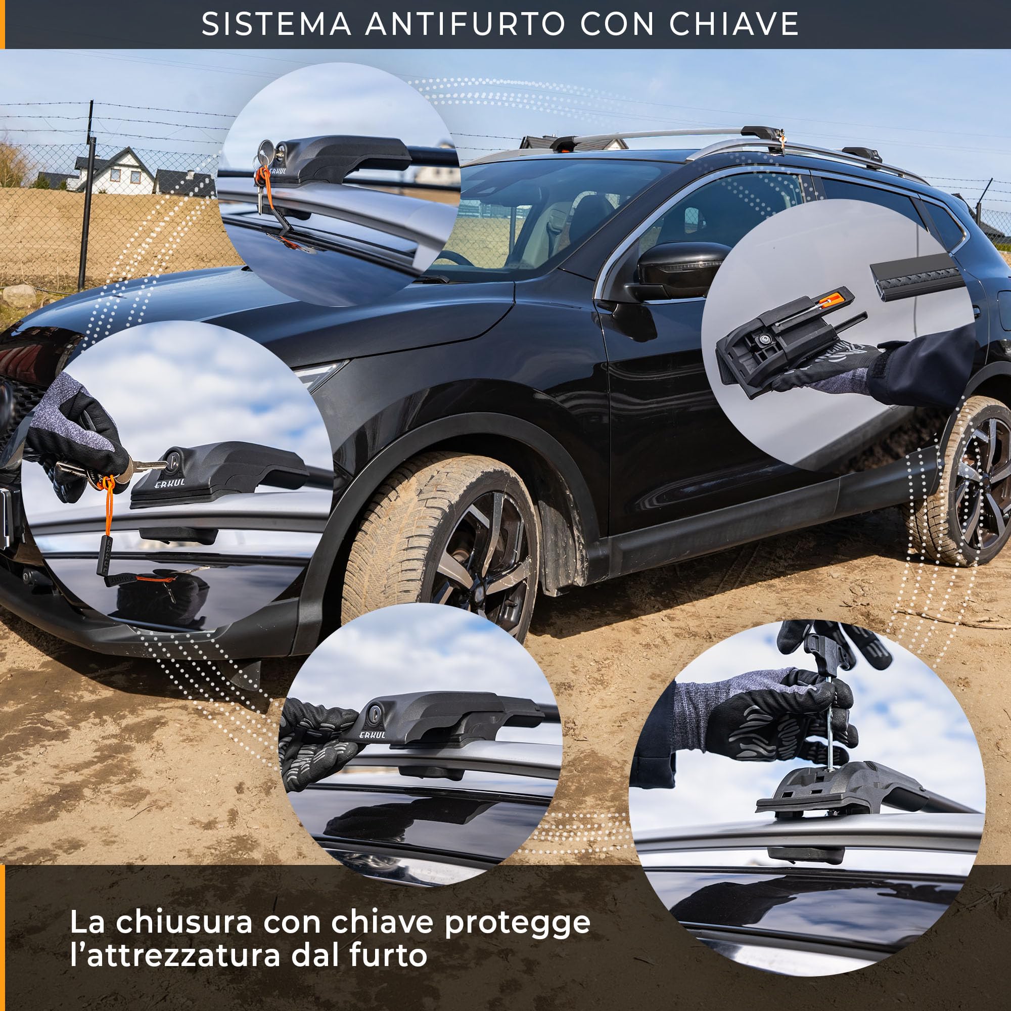 CHROMEMASTER | Barre da tetto portatutto Alu per Peugeot Expert 2007-2016