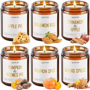 AOOVOO Fall Scented Candles - 6 PC Soy Candle, 42 oz