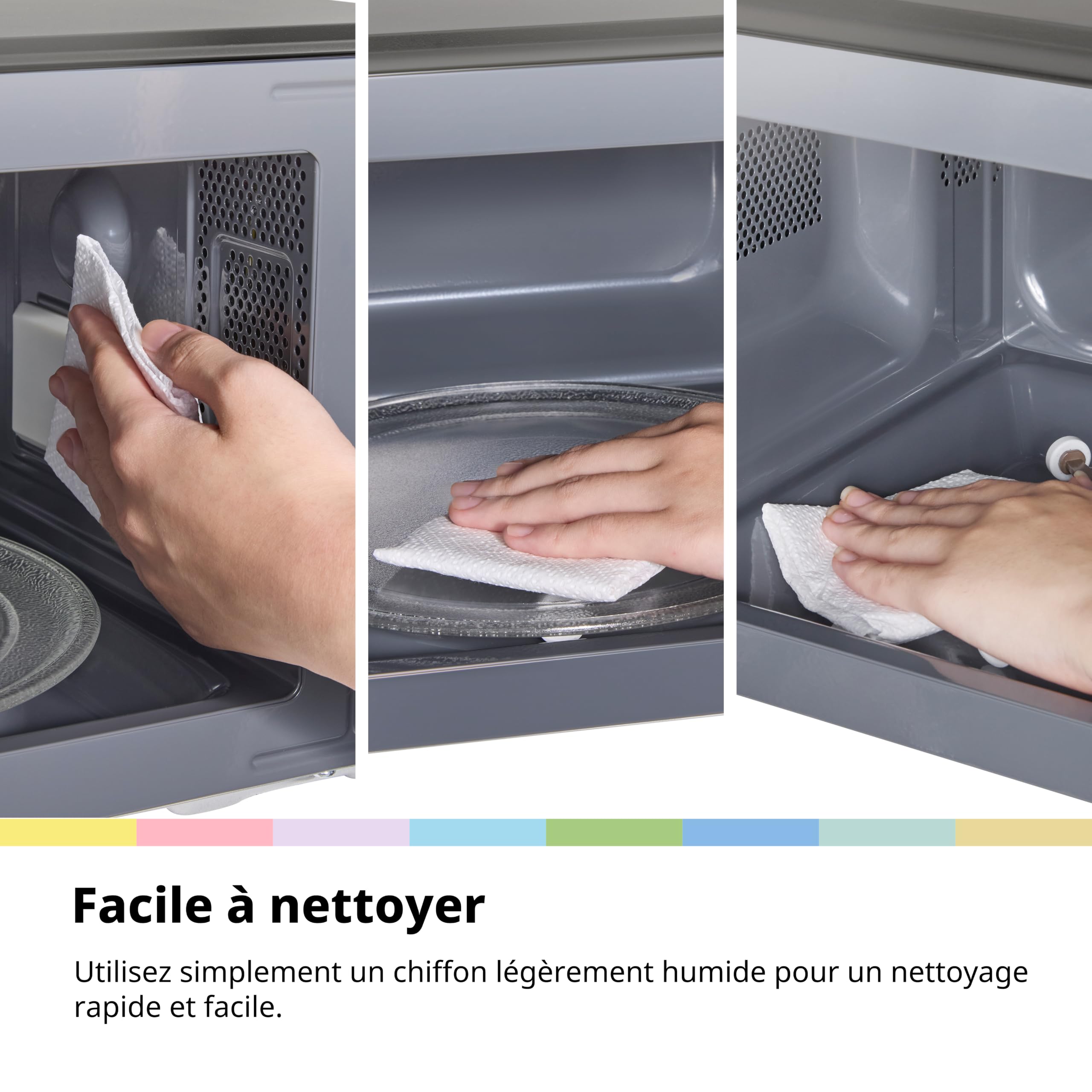 Comfee Four à micro-ondes compact 20 L CMO-MM20L2NFPE(BK), 700 W, Commandes manuelles par boutons rotatifs, 5 niveaux de puissance, Décongélation rapide, Grande fenêtre de visualisation, Noir