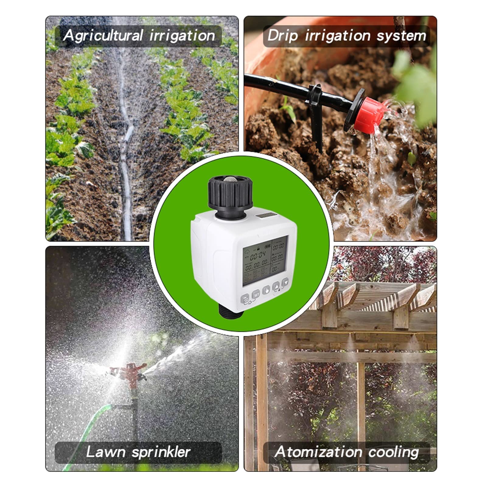 Zestawy do automatycznego nawadniania kropelkowego Smart Garden Watering Timer Czujnik deszczu z 6 niezależnymi programami do automatycznego systemu nawadniania ogrodu do roślin doniczkowych ogrodowyc