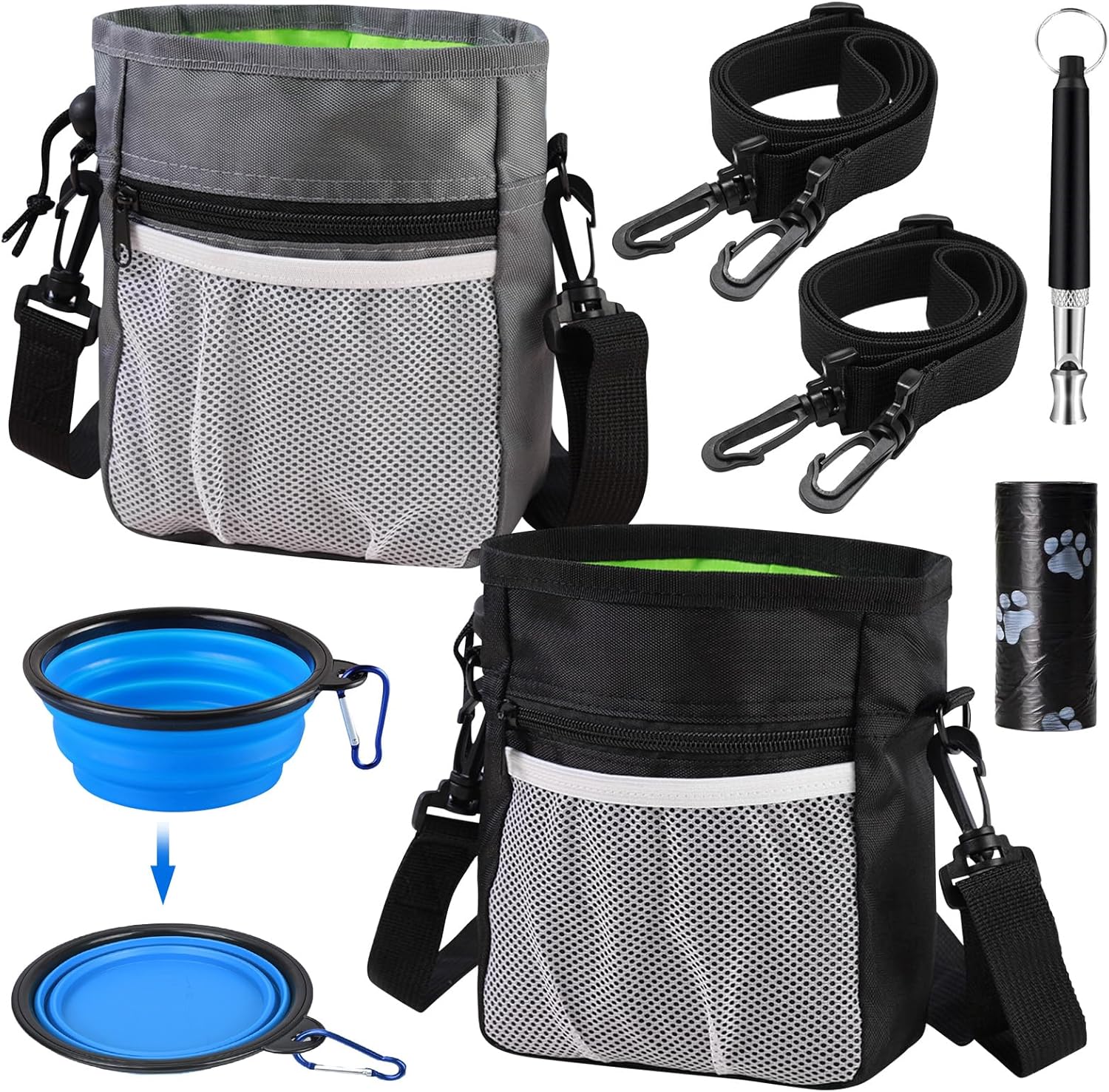 ZUOLUN 2 Pack Dog Treat Pouch, Durable Dog Training Treat