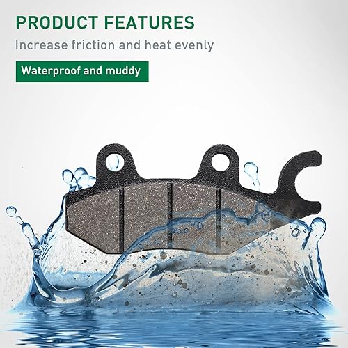 Miniatura 6 de Cyleto Pastillas de freno delanteras y traseras para Kawasaki Ninja 400 250R 300 EX250 EX400 2008-2023 W175 2018-2019 Z250SL 2014-2018 Z400 KLR650