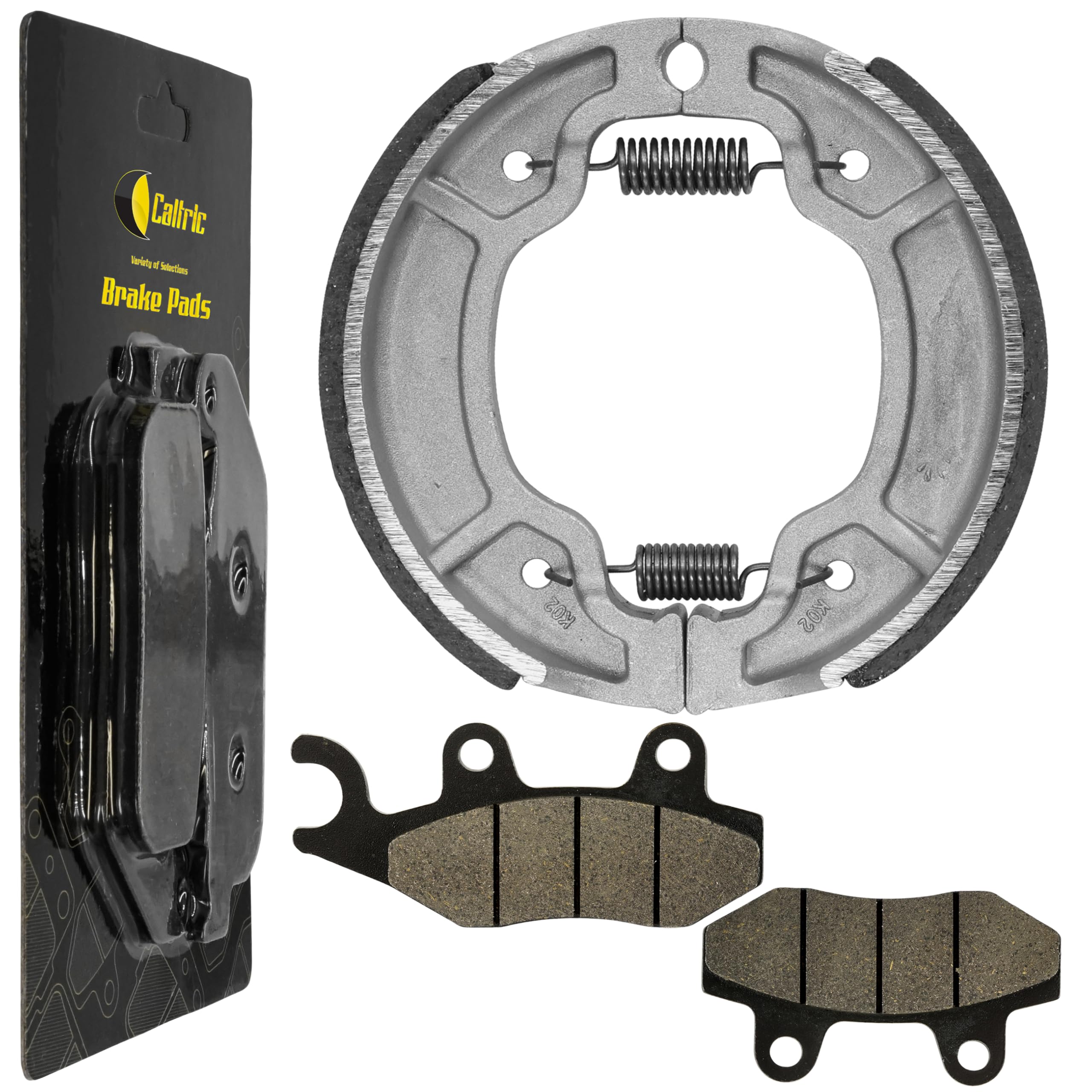 Amazon.com: Caltric Front Brake Pads & Rear Brake Shoes Compatible