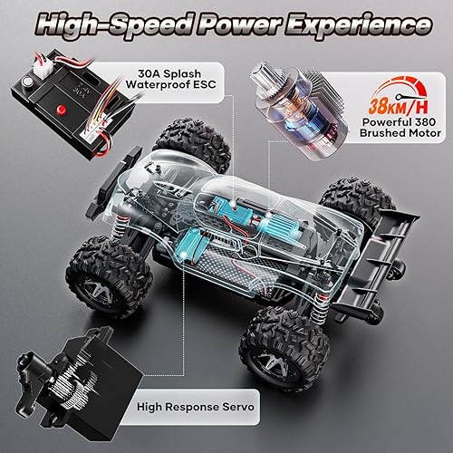 Miniatura 2 de 1:18 Coches RC Rápidos para Adultos - 38+ KPH Coche de Control Remoto Todo Terreno - Camión Monstruo RC de Alta Velocidad 4x4 Todo Terreno