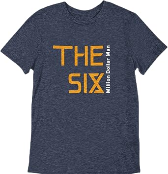 6 Million Dollar Man t Shirt - Heather Navy Unisex T-Shirt 2X