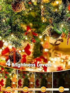 2025 New Voice Control Connectable 2PK 164FT 400LED Christmas String Lights Indoor Outdoor with Remote | Smart Twinkle String Lights 12 Modes & Timer for Xmas Tree Decor (Warm White)