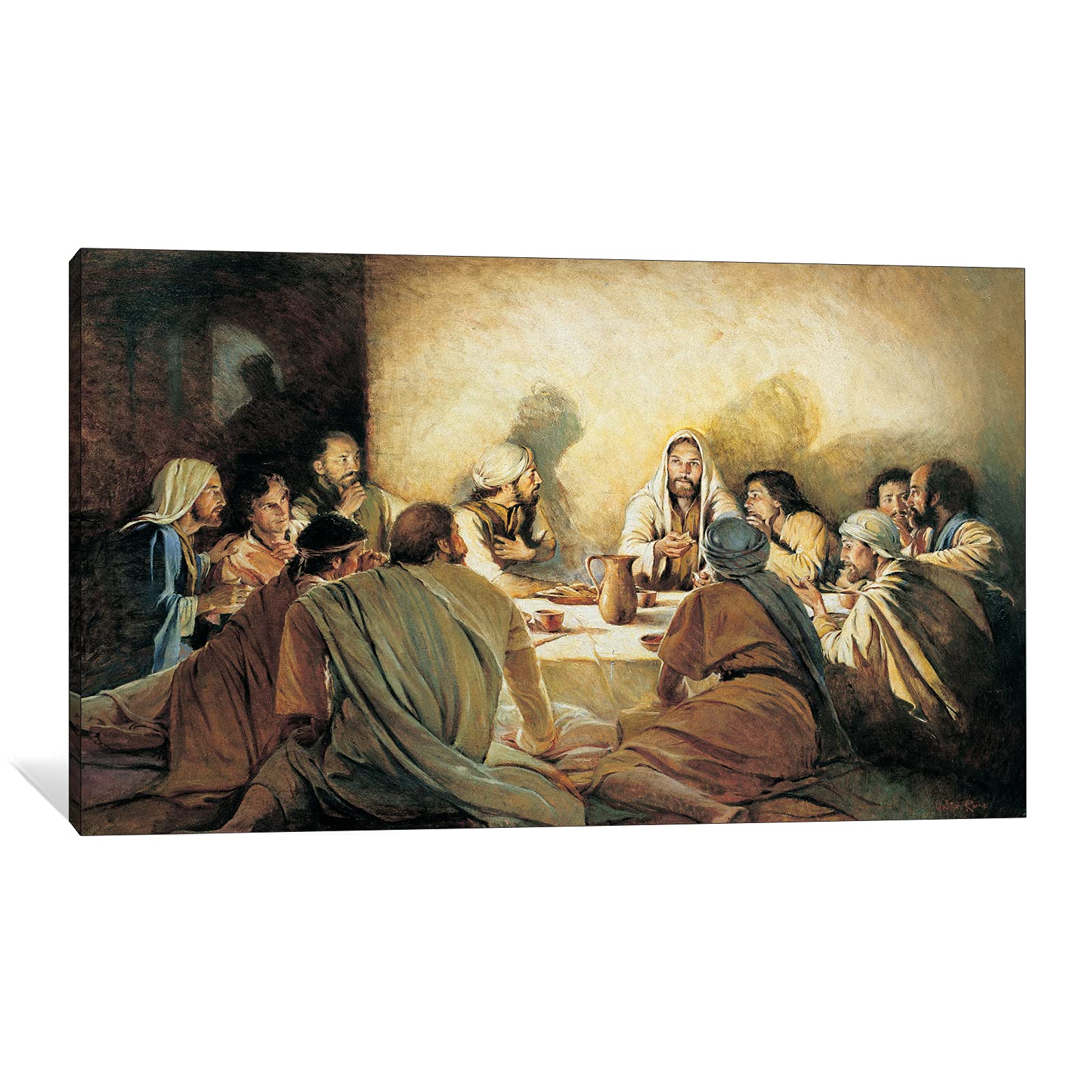 TIMUBA The Last Supper Canvas Wall Art for Dining Room, Christian Decor Painting 24x36 Inches