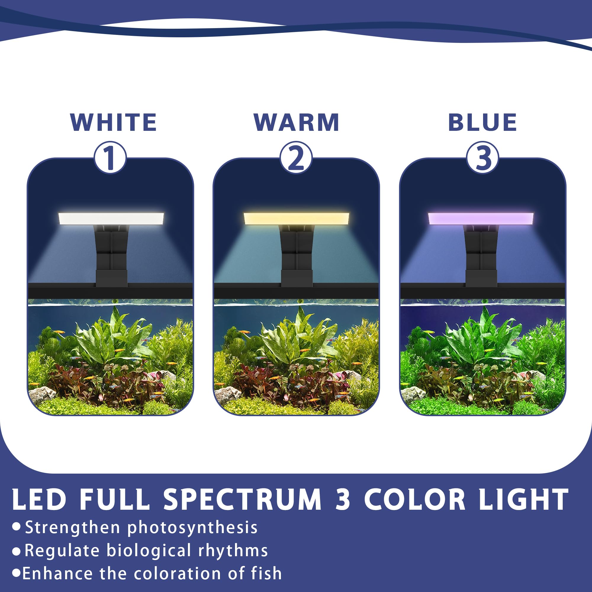 Tanque de peces de 5.3 galones, tanque de peces Betta 9 en 1, acuario con luz LED de espectro completo de 3 colores, filtro de 3 modos, cesta hidropónica, red de pesca, conchas, planta acuática