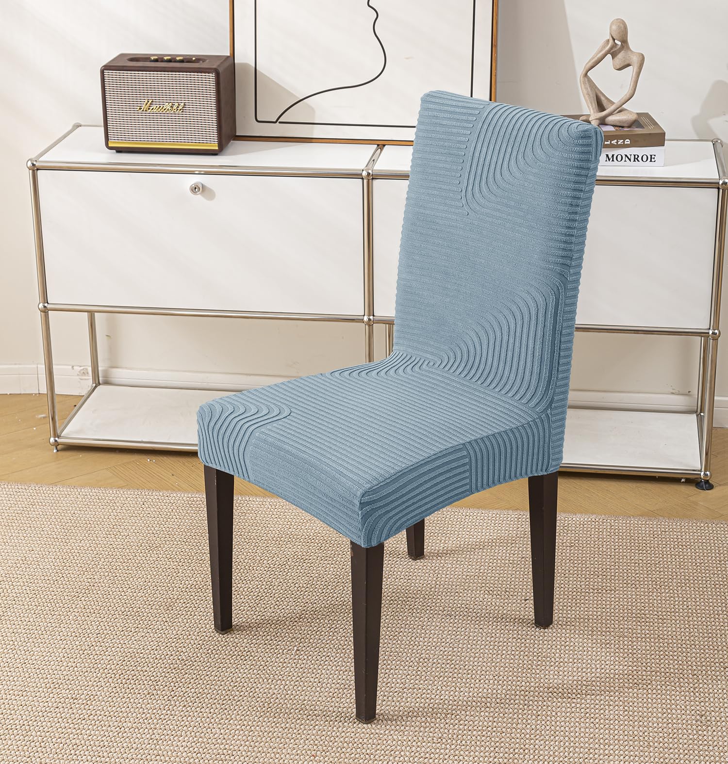 Stretchy Chair Covers - Sapphire Blue (Pack of 6) -2