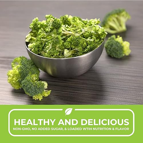 Miniatura 4 de Nutristore Brócoli liofilizado  20 porciones  564 onzas  25 años de vida útil  Sabor increíble  Snack saludable  Alimento de emergencia y