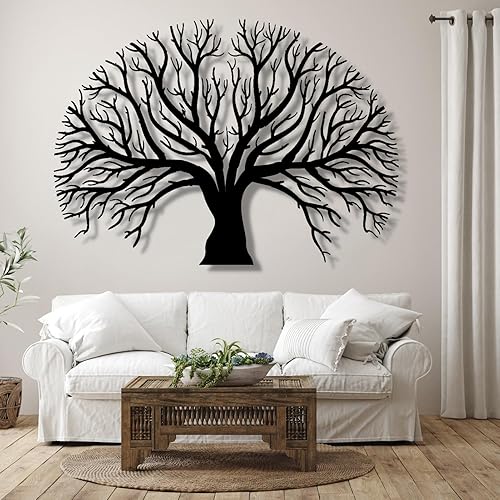 Decoración de pared de metal, arte de pared de metal, arte de pared del árbol de la vida, decoración de pared de árbol genealógico, decoración del