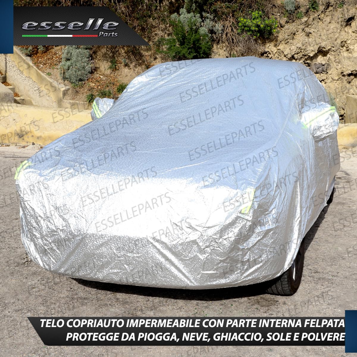 Telo Copri Auto Copriauto per Fiat Qubo Impermeabile Antigraffio Felpato