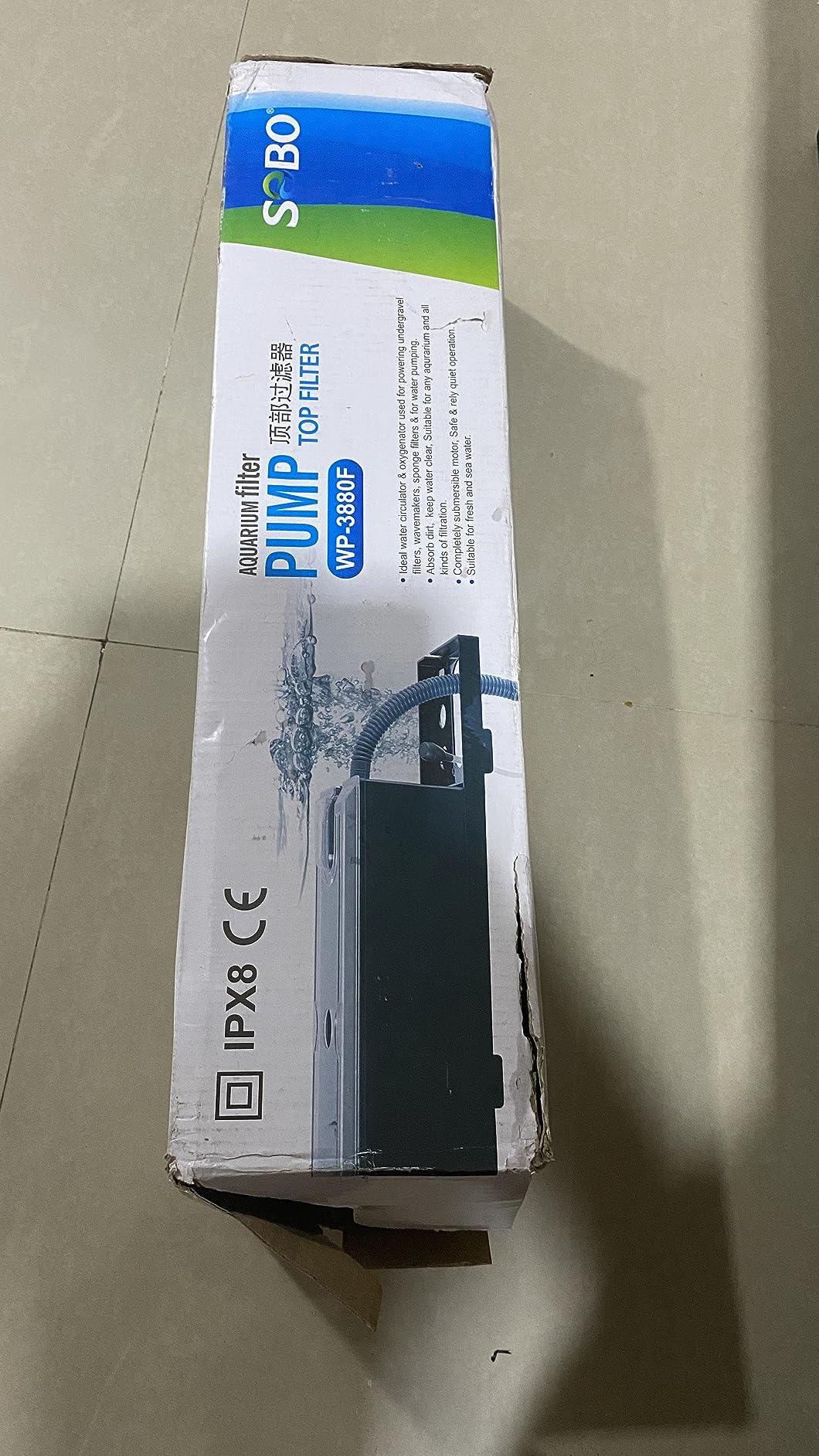 VAYINATO Sobo Wp3880F Aquarium Top Filter With 1 Feet Sponge, Power