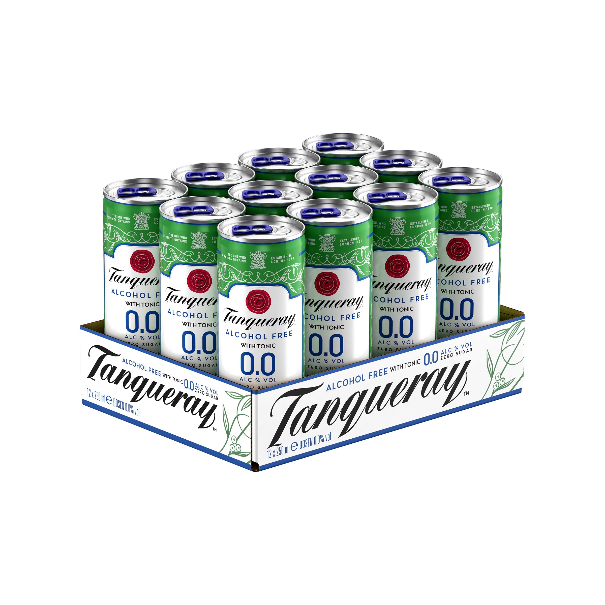 Tanqueray Ginebras 00 y Tonic 250 ml x 12