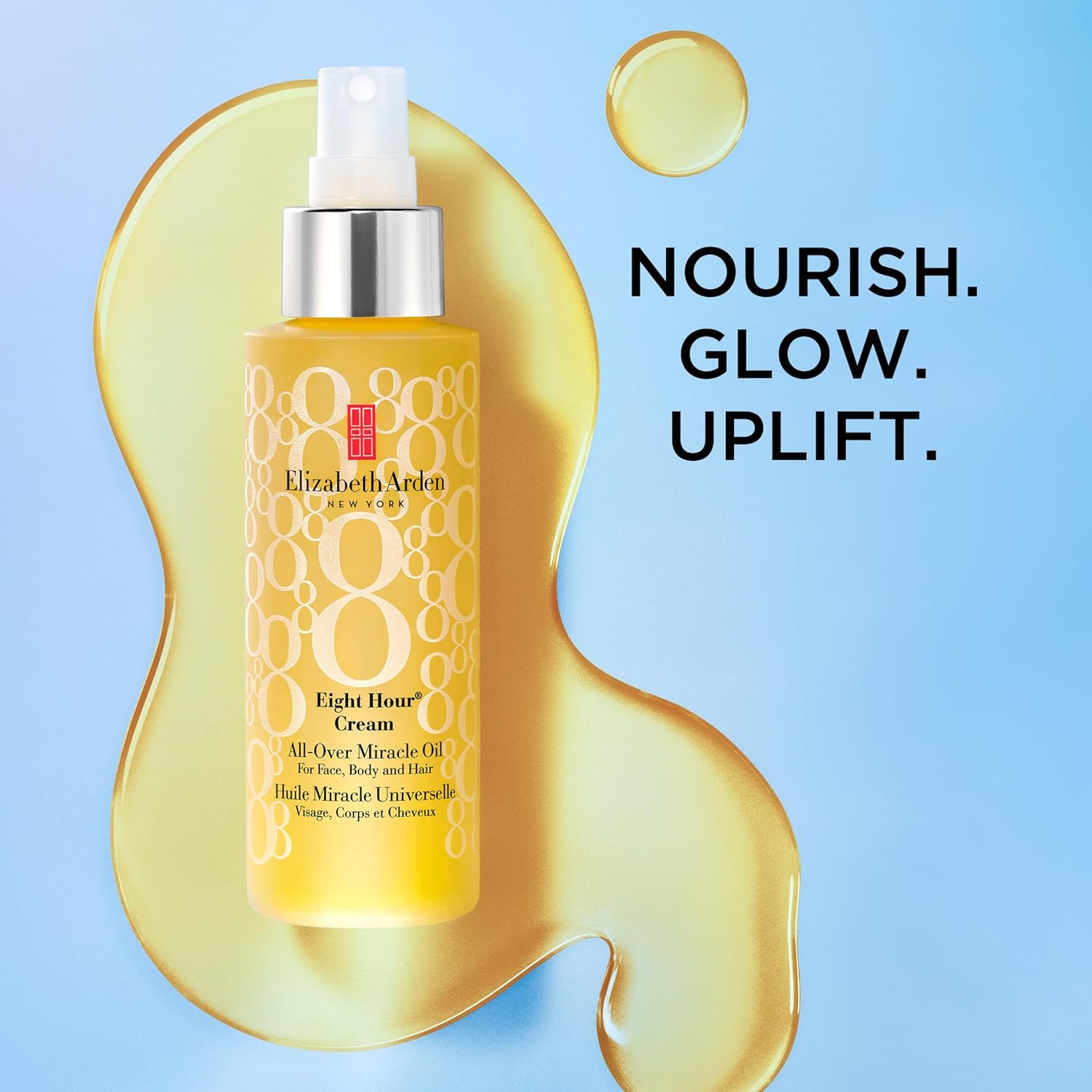 Elizabeth Arden Eight Hour All-Over Miracle Oil, Hydrating Spray Moisturizer for Face, Body & Hair, Vitamin E & Tsubaki Oil, Non-Comedogenic, Lightweight, 3.4 oz - Image 10