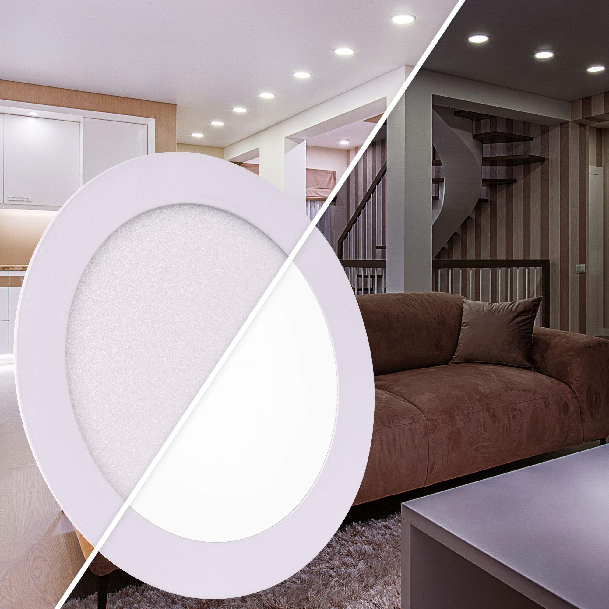 Led Einbaustrahler Eckig LED Panel Einbaustrahler Einbauleuchte Deckenleuchte Ultraslim Wandleuchte 1-30X Ultraslim LED Panel Einbaustrahler 3W-24W Dimmbar Warmweiß