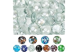 Mr. Fireglass Designer 1/2 Inch Reflective Fire Glass Beads - Stunning Crystal...