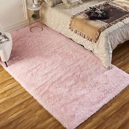 Miniatura 10 de Alfombras de área súper suaves para dormitorio, sala de estar, rectangulares de 5 x 7 pies, alfombra mullida gris claro para habitación de niños y