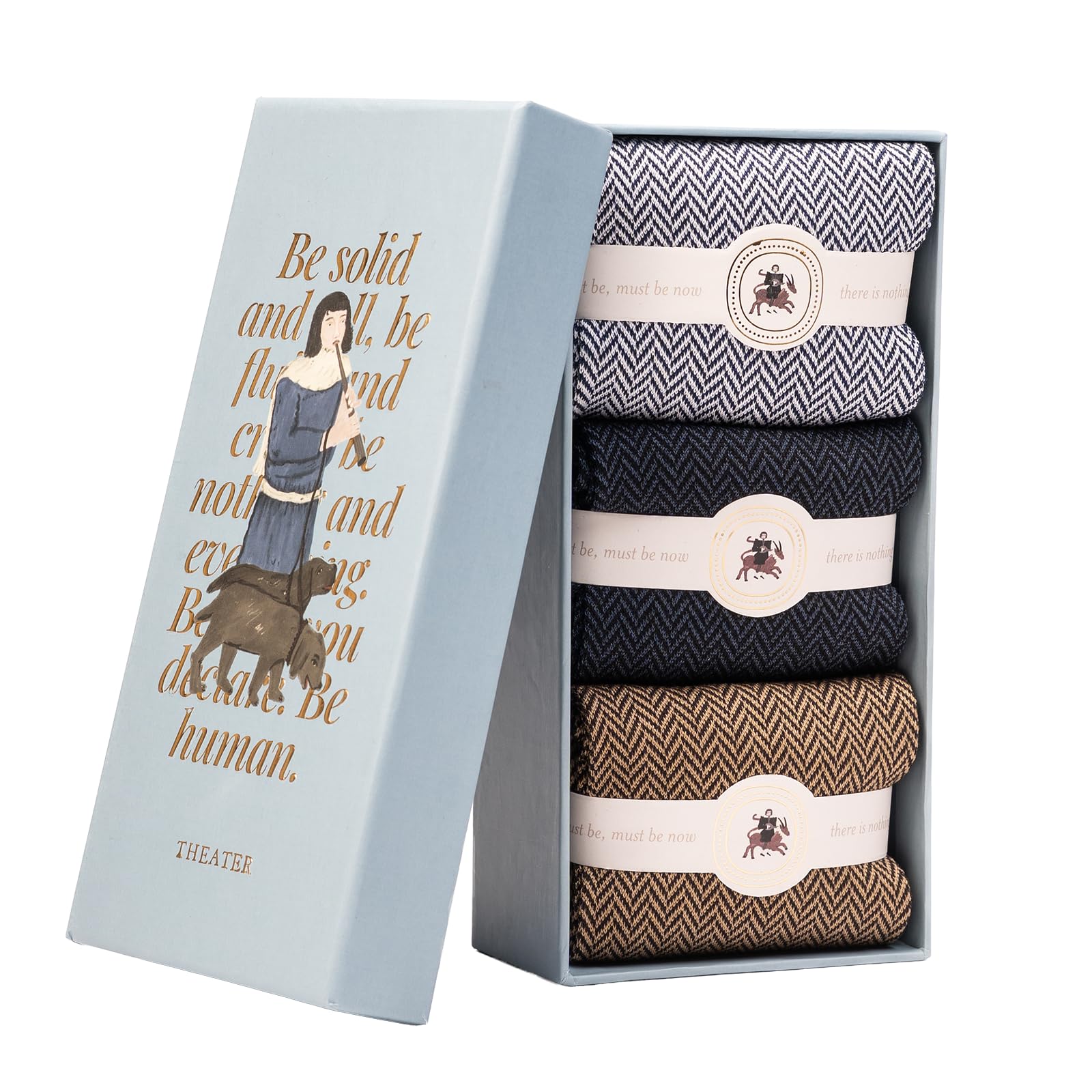 Theater Men's Socks | Mercerised Cotton | Mid Calf Length | Anti-Bacterial | Luxury Office Wear | Soft & Breathable Comfort