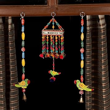 TIED RIBBONS Wall Hangings for Home Decoration- Multicolour, X-Large