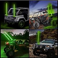 Vista 6 de BESTZHEYU Luz de látigo LED de 0.9M para camión, antena de luz LED de látigo de 3 pies para ATV UTV RZR Polaris Off-Road Duna de arena Buggy 4x4, 1