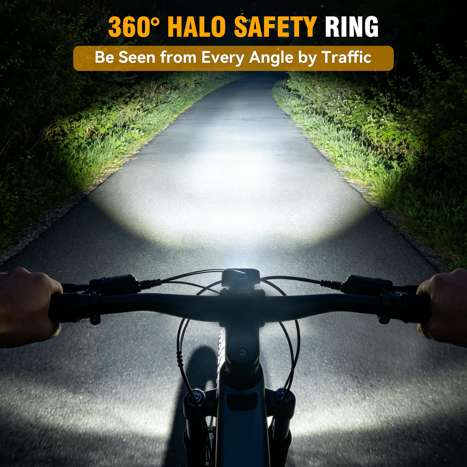 Jerbor Phare avant de vélo électrique pour Rad Power Bikes 2018 et modèles ultérieurs, visibilité à 360 degrés, boîtier en alliage d'aluminium, remplacement direct 2 broches pour vélo électrique