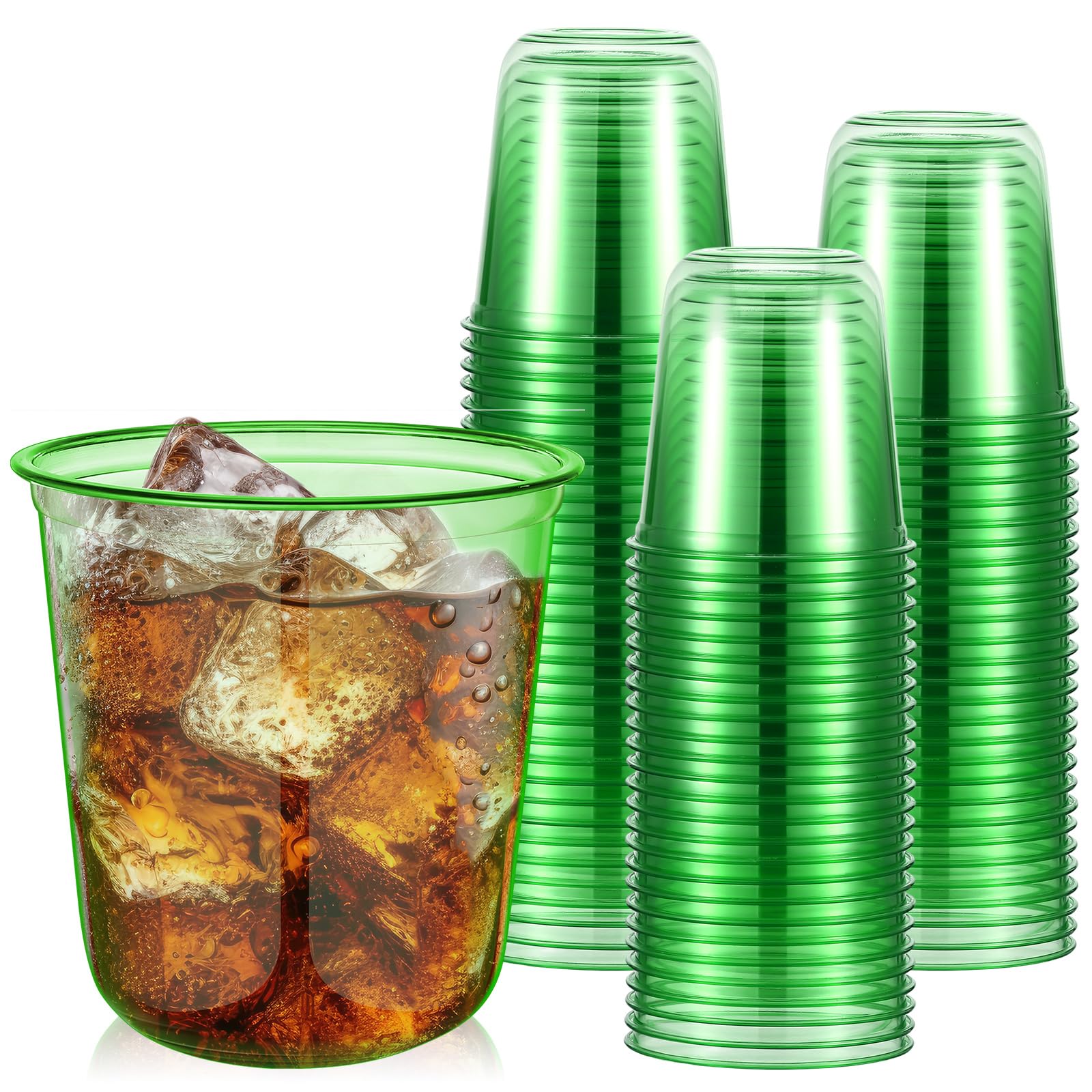 Gold Plastic Cups - 50 Pack Disposable Wine Glasses -21
