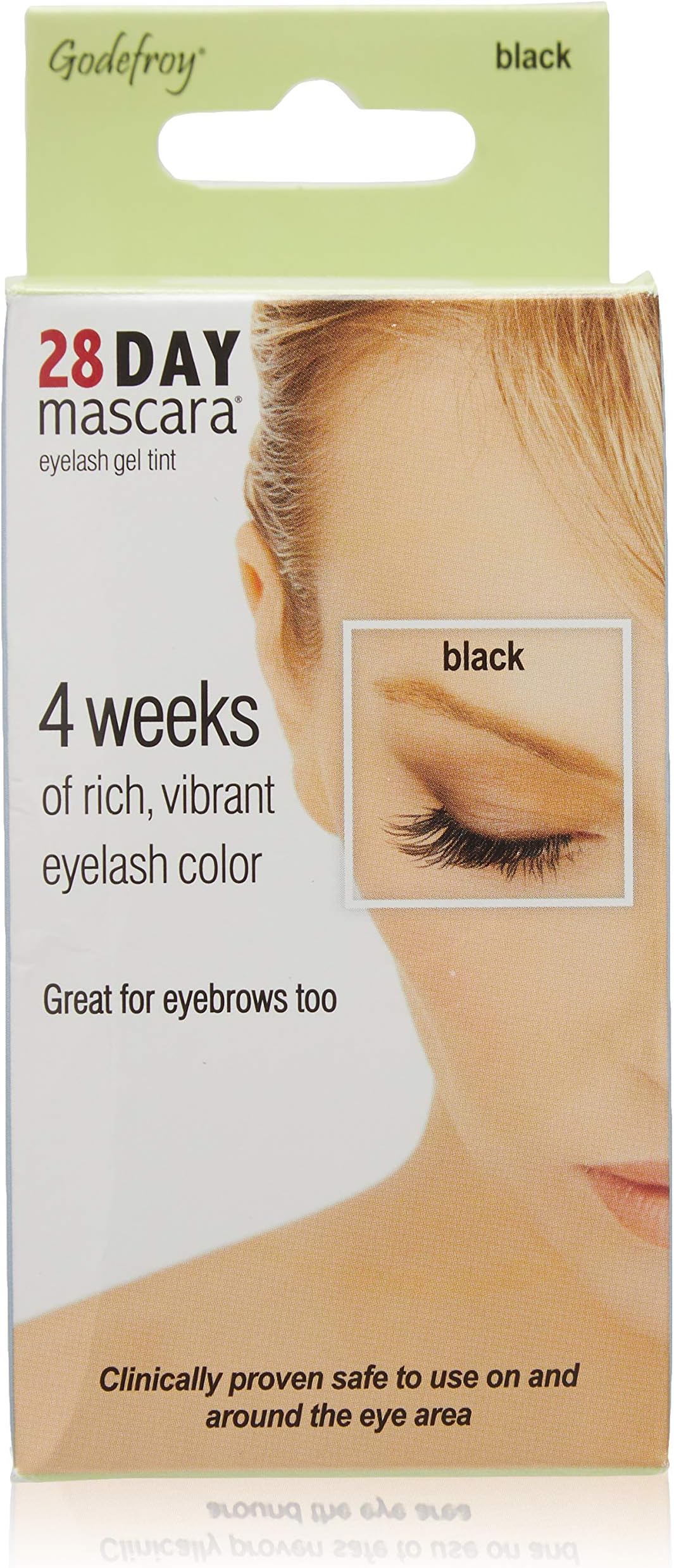 Godefroy 28 Day Mascara Permanent Eyelash and Eyebrow tint Kit Single (Black)