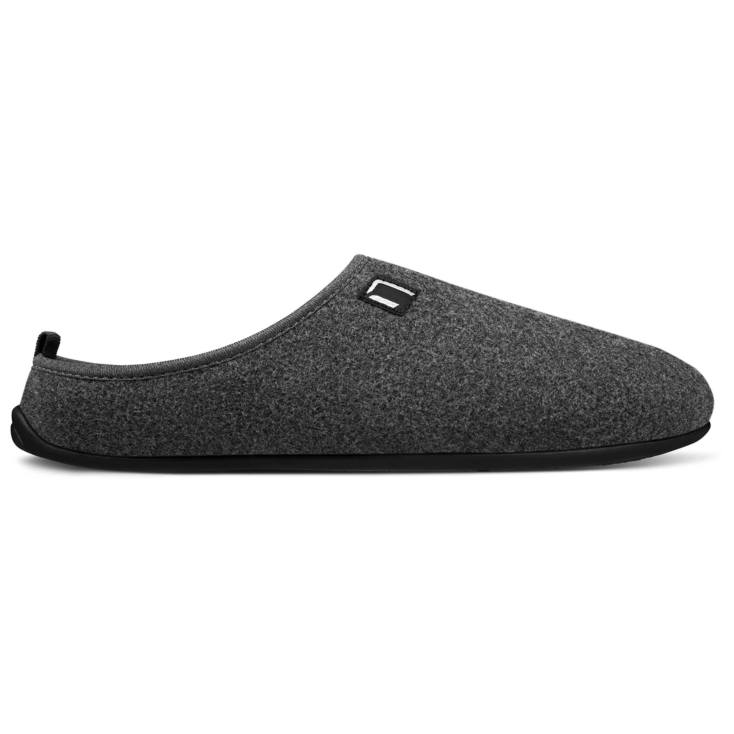 Nanga Erwachsene - Unisex Wool Slipper - Hausschuhe für Damen & Herren, Unisex Filz-Pantoffeln, Slipper mit Rutschfester Gummi-Sohle, Warme Pantoletten aus Wollfilz, Wechselfußbett schwarz 39