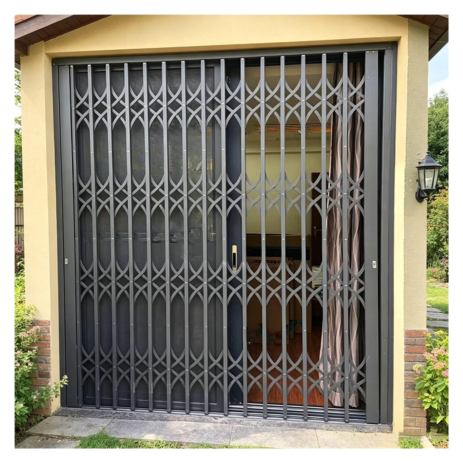 Barres de sécurité pliables antivol pour fenêtre - Protection de fenêtre robuste et inviolable pour la maison et le bureau - Grille de protection pour portes et balcons - 83,8 x 91,4 cm