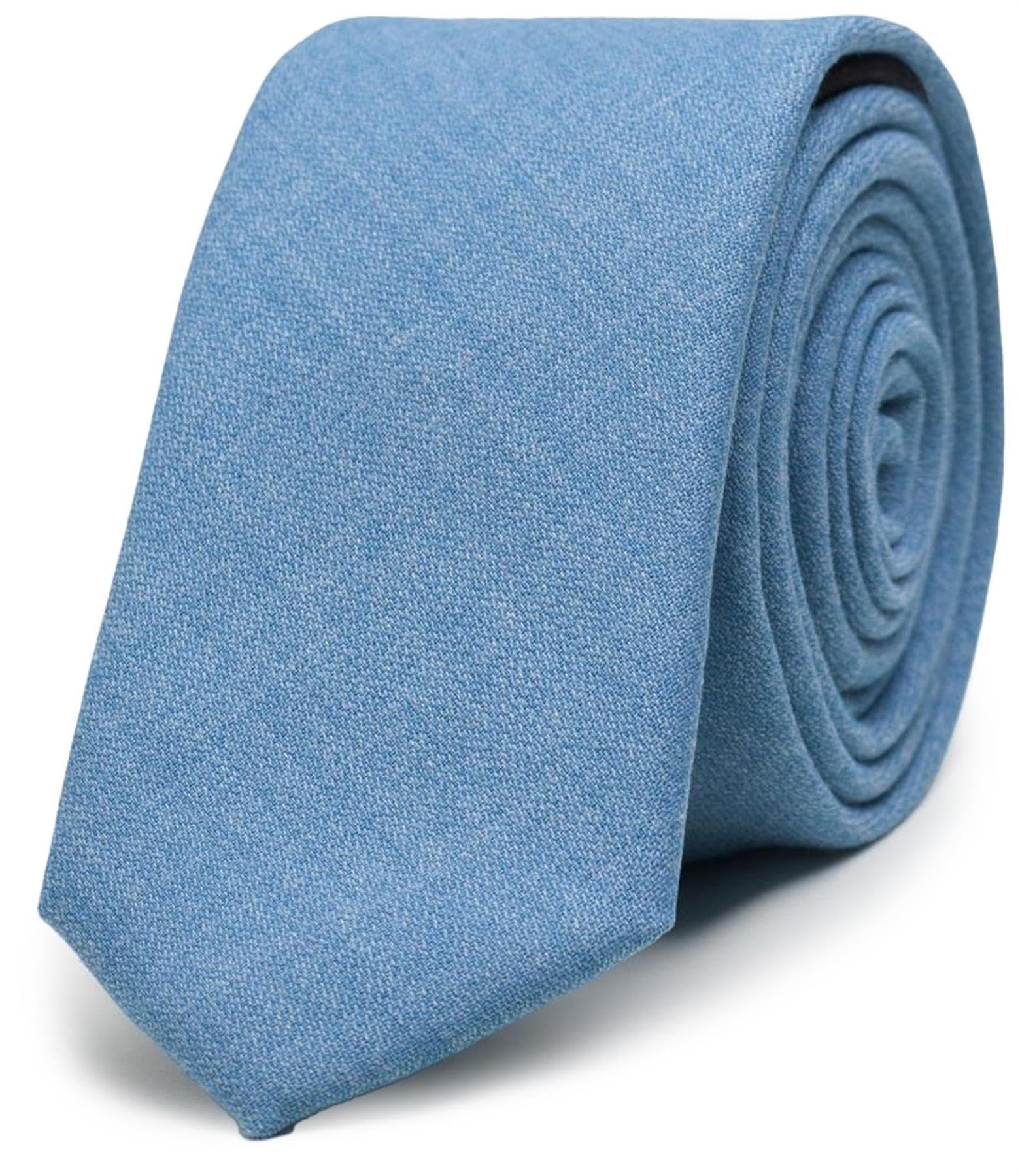 Roco Boys Dusky Blue Plain Blue Full Length Tie